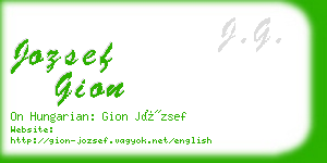 jozsef gion business card